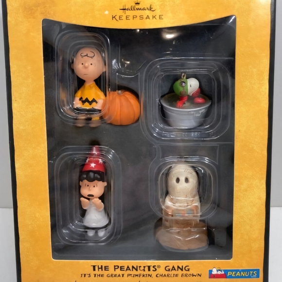 Hallmark Other - 2008 Hallmark Peanuts Gang Halloween Ornaments- Yellow and Black - HTF